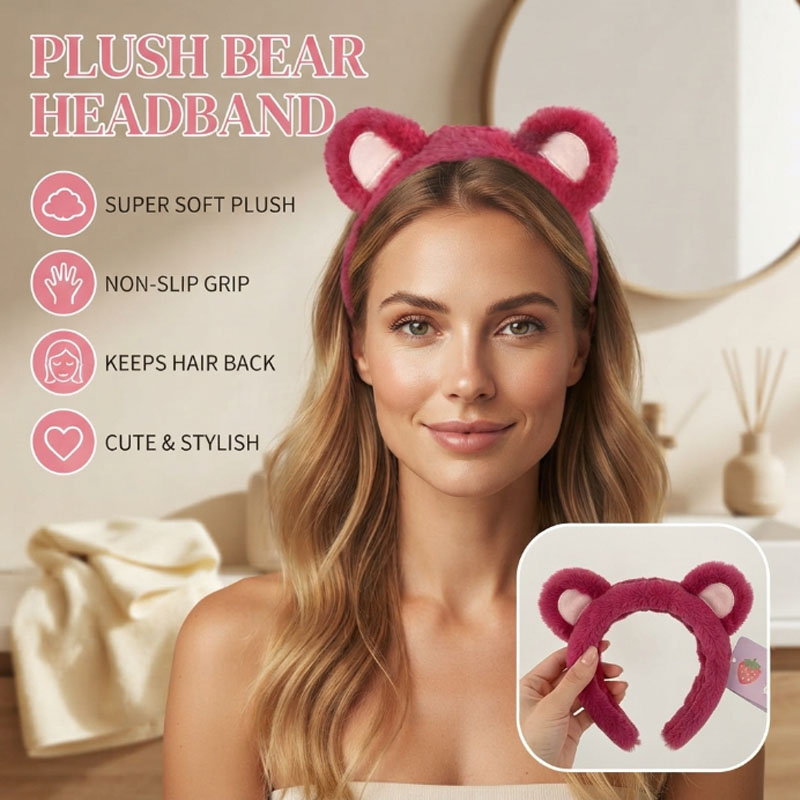Luxury Skincare Gifts - Luksusowa aksamitna opaska na głowę z